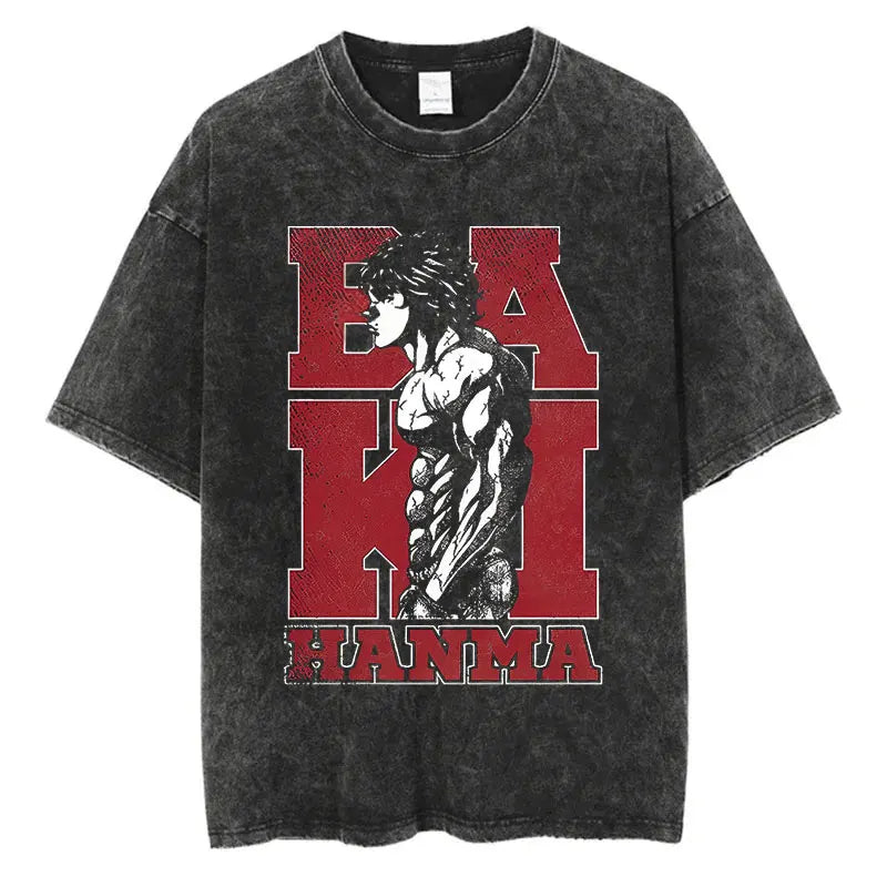 Camiseta Anime Baki Harajuku Oversize