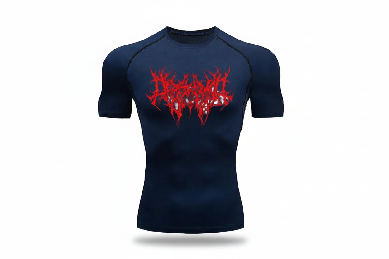 Playera de compresión gótica Y2K