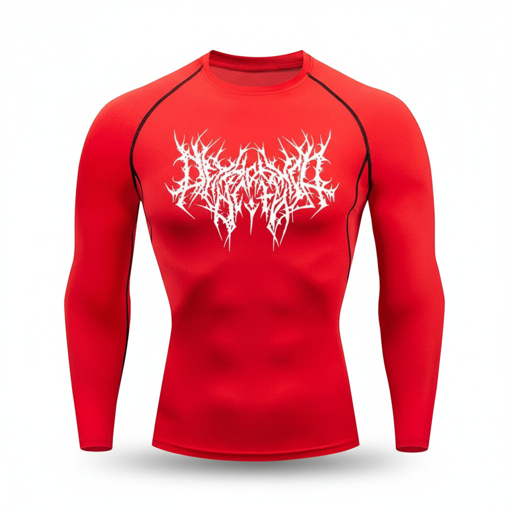 Playera de compresión gótica Y2K