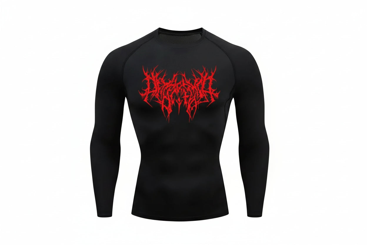 Playera de compresión gótica Y2K