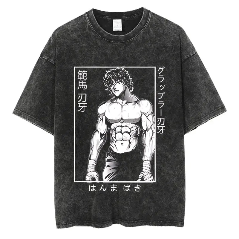 Camiseta Anime Baki Harajuku Oversize