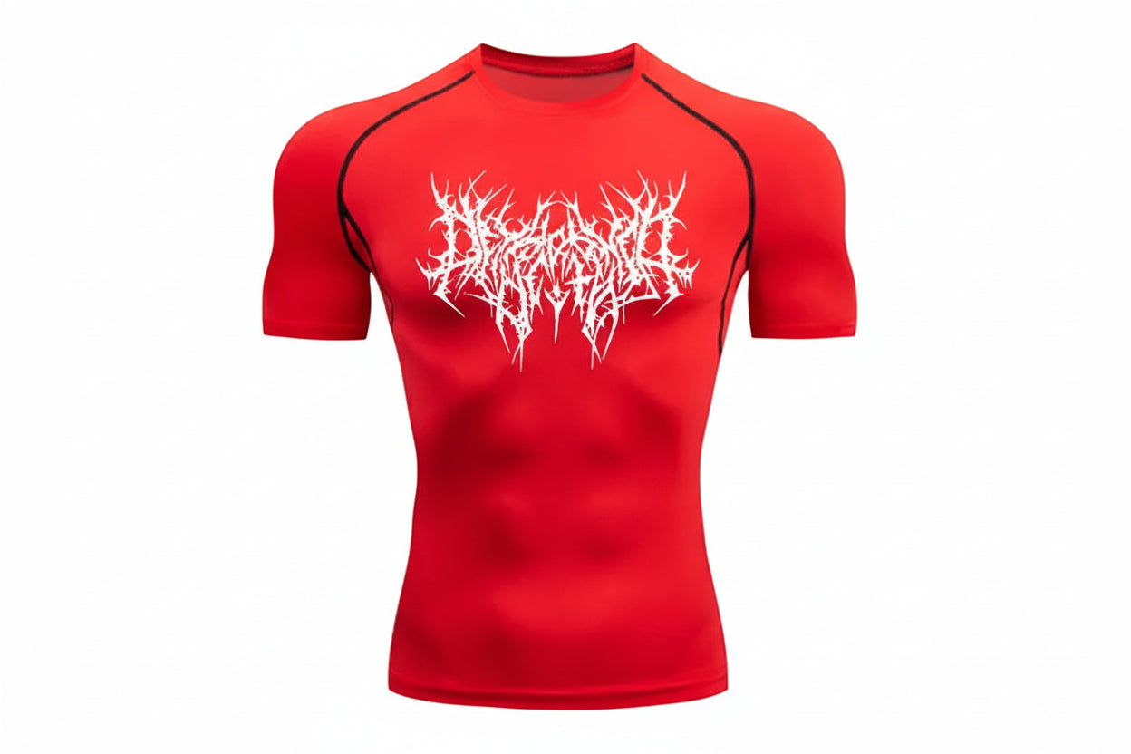 Playera de compresión gótica Y2K