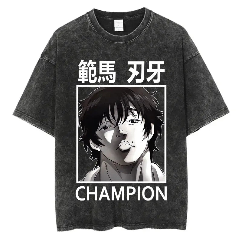 Camiseta Anime Baki Harajuku Oversize