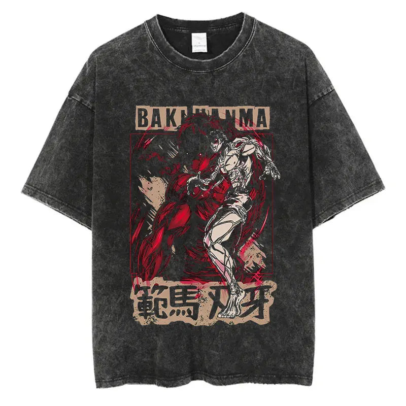 Camiseta Anime Baki Harajuku Oversize