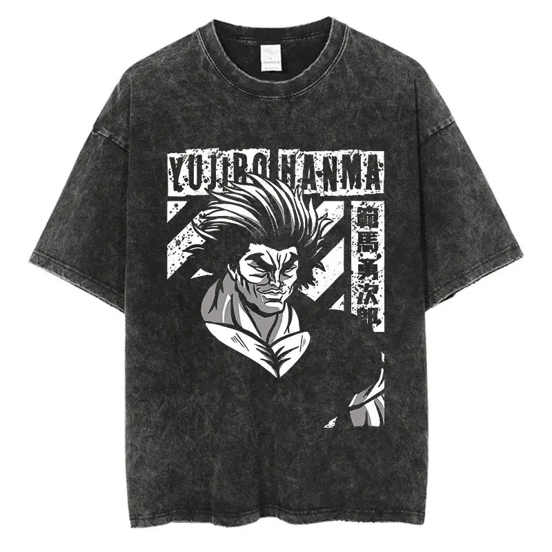 Camiseta Anime Baki Harajuku Oversize