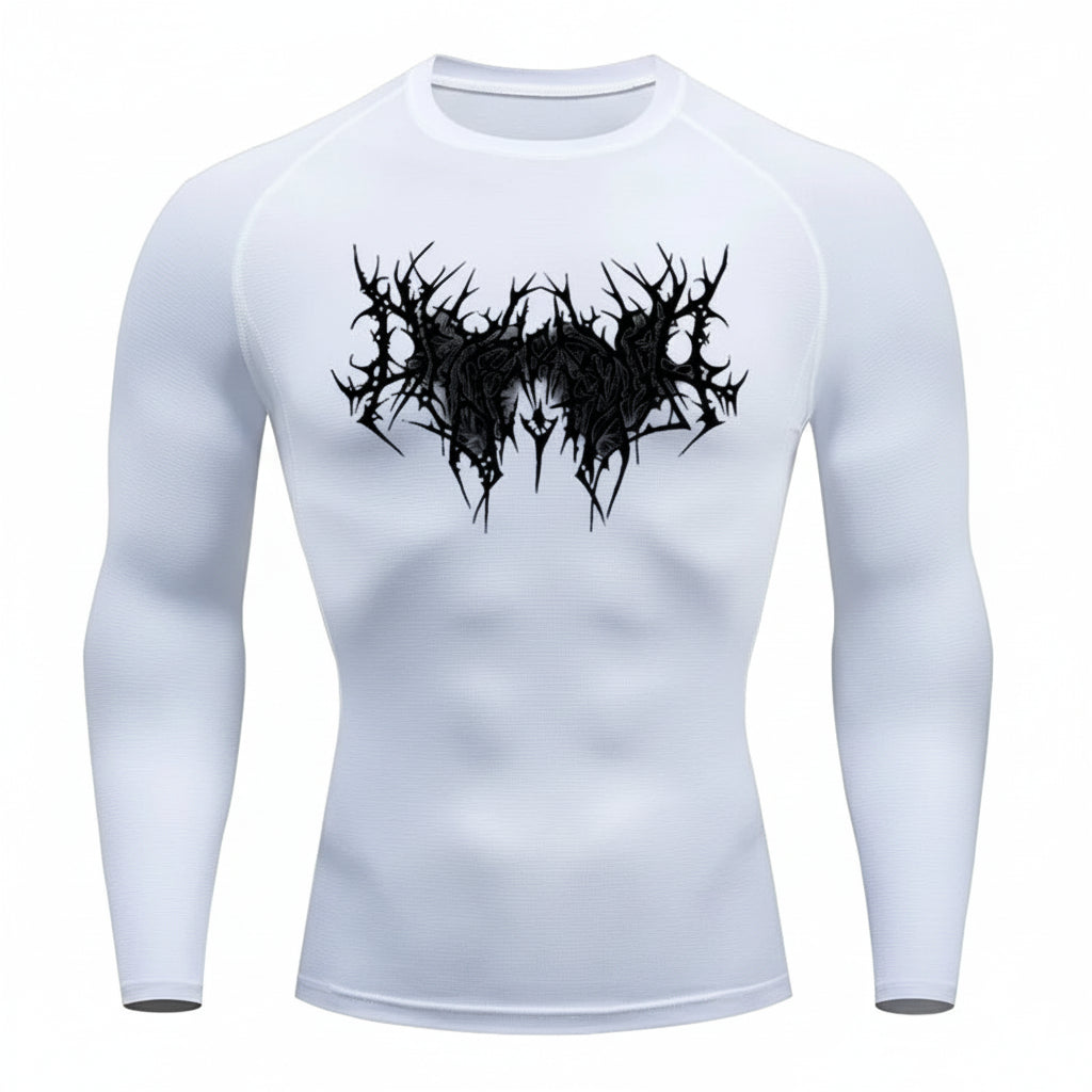 Playera de compresión gótica Y2K