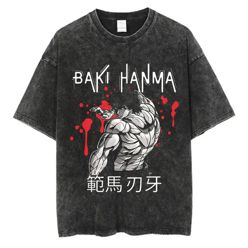 Camiseta Anime Baki Harajuku Oversize