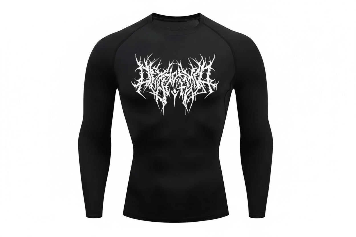 Playera de compresión gótica Y2K