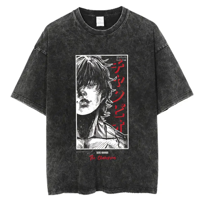 Camiseta Anime Baki Harajuku Oversize