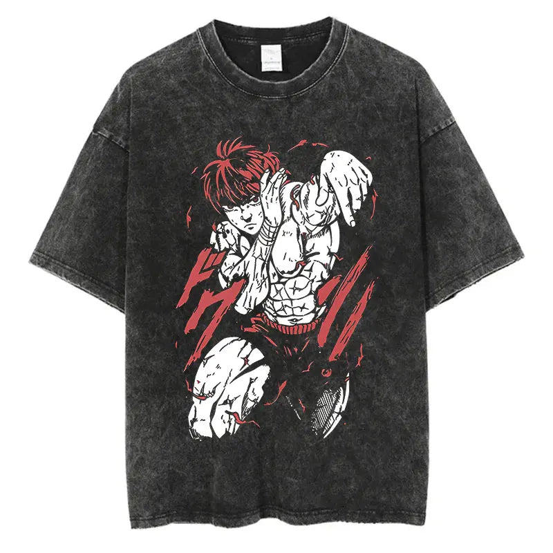 Camiseta Anime Baki Harajuku Oversize