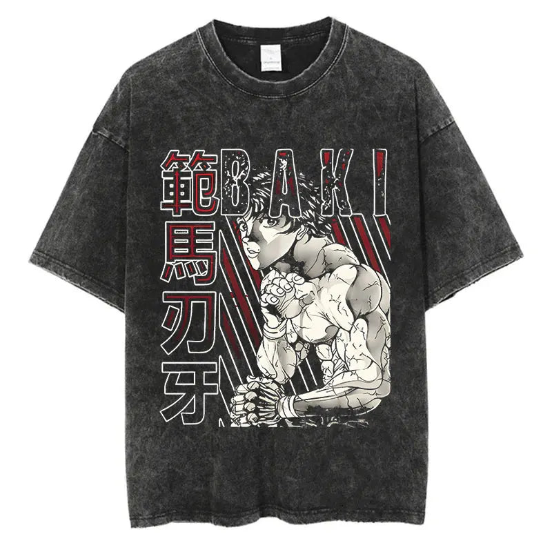 Camiseta Anime Baki Harajuku Oversize