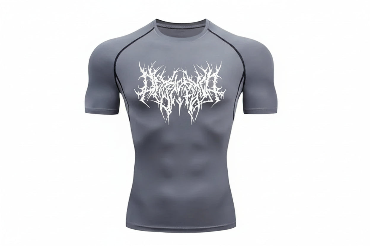 Playera de compresión gótica Y2K