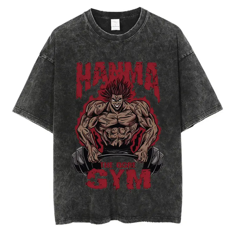 Camiseta Anime Baki Harajuku Oversize