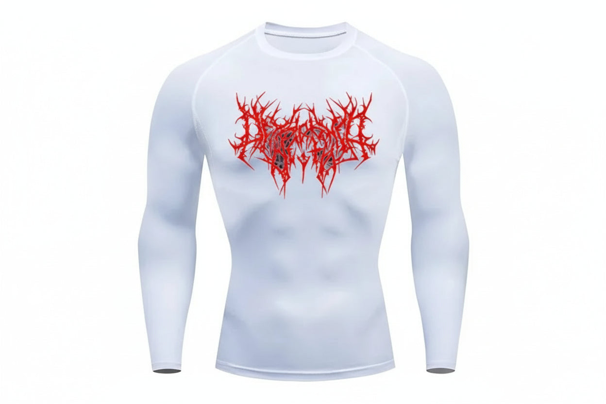 Playera de compresión gótica Y2K