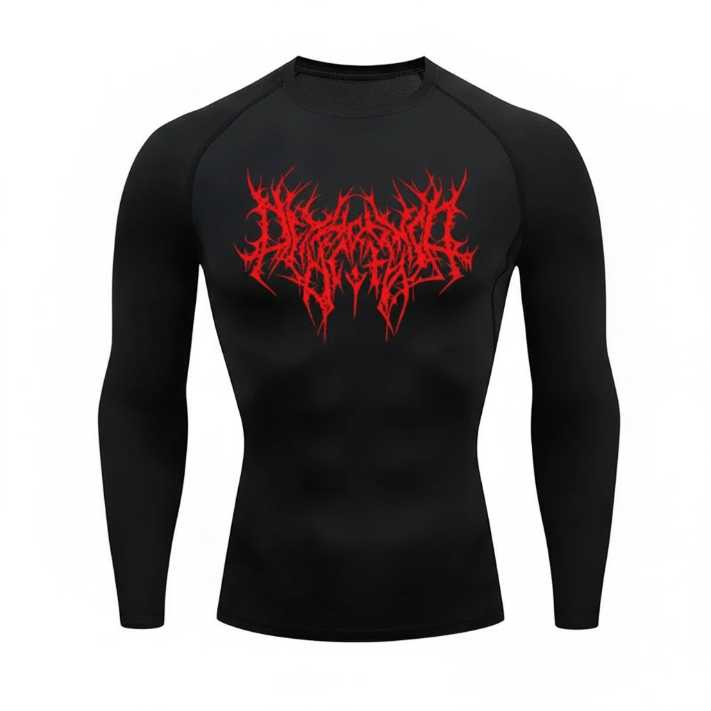 Playera de compresión gótica Y2K