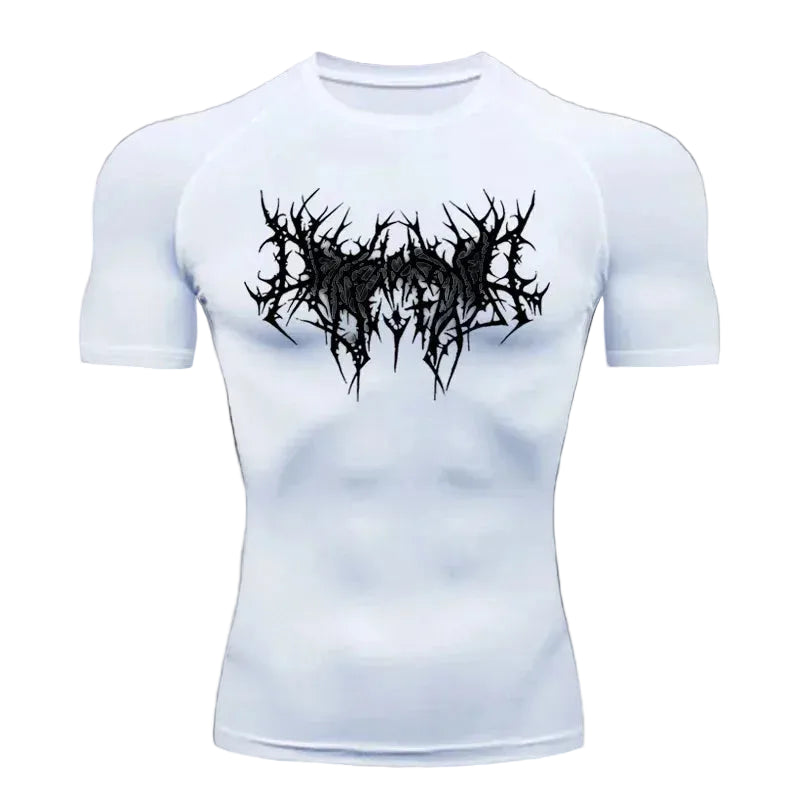 Playera de compresión gótica Y2K