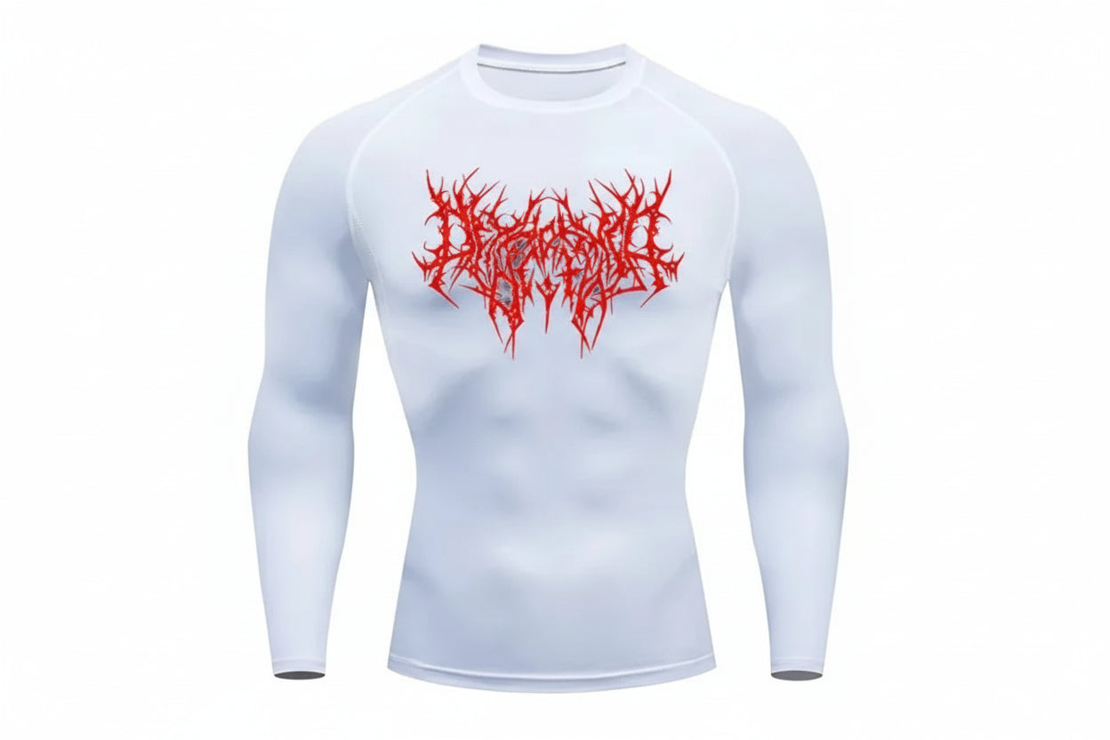 Playera de compresión gótica Y2K