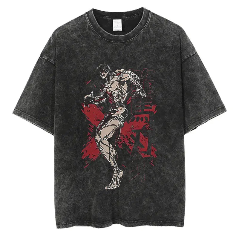 Camiseta Anime Baki Harajuku Oversize