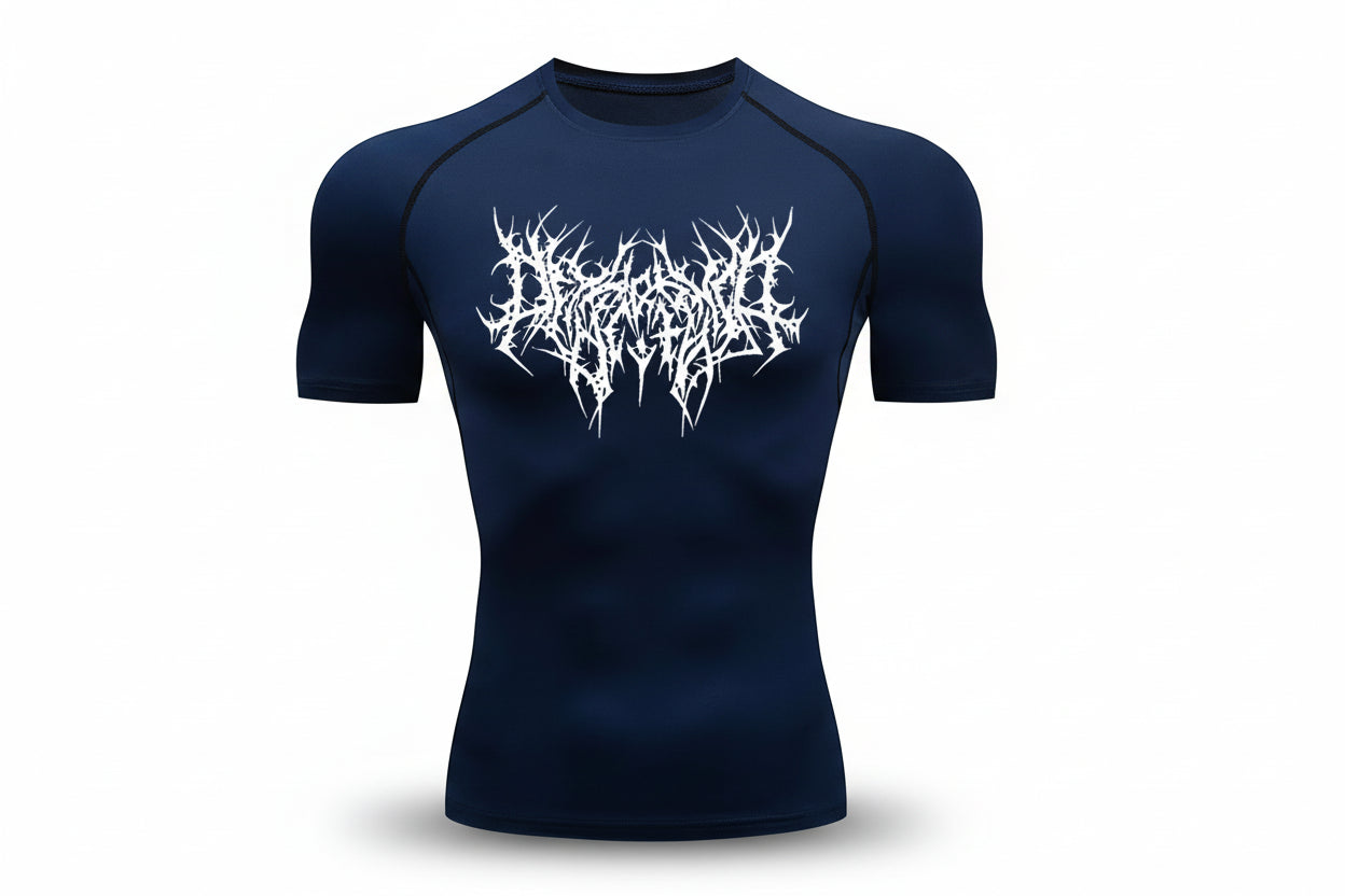 Playera de compresión gótica Y2K