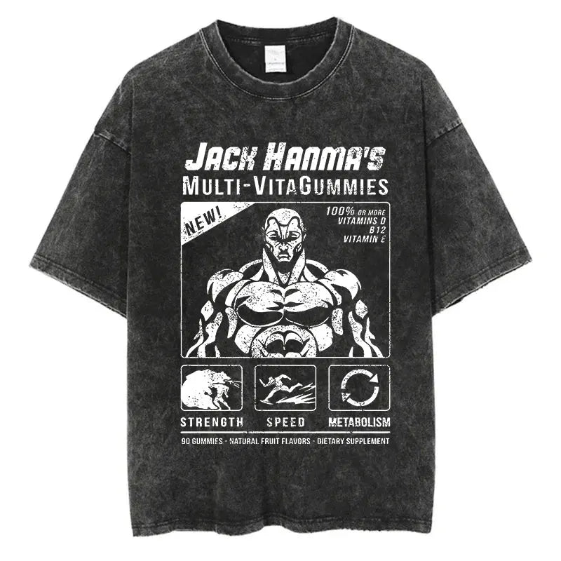 Camiseta Anime Baki Harajuku Oversize