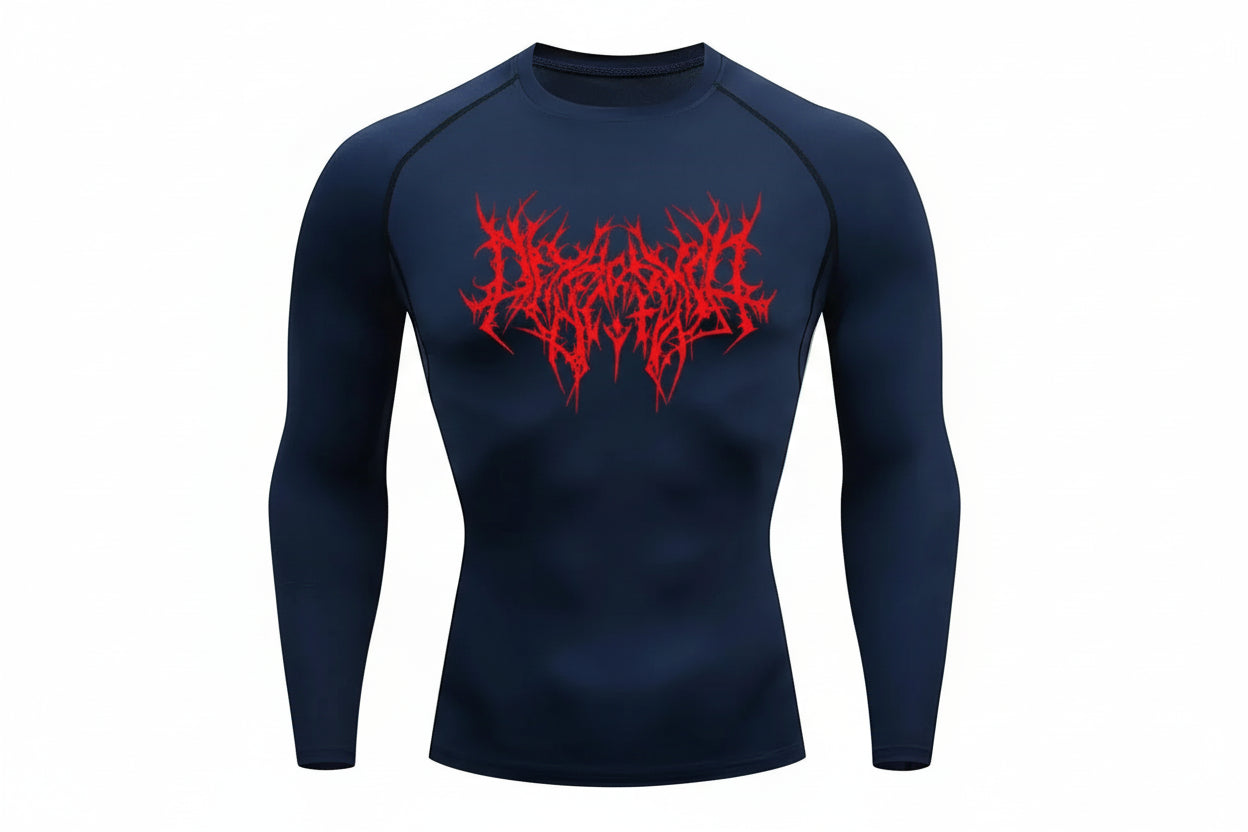 Playera de compresión gótica Y2K