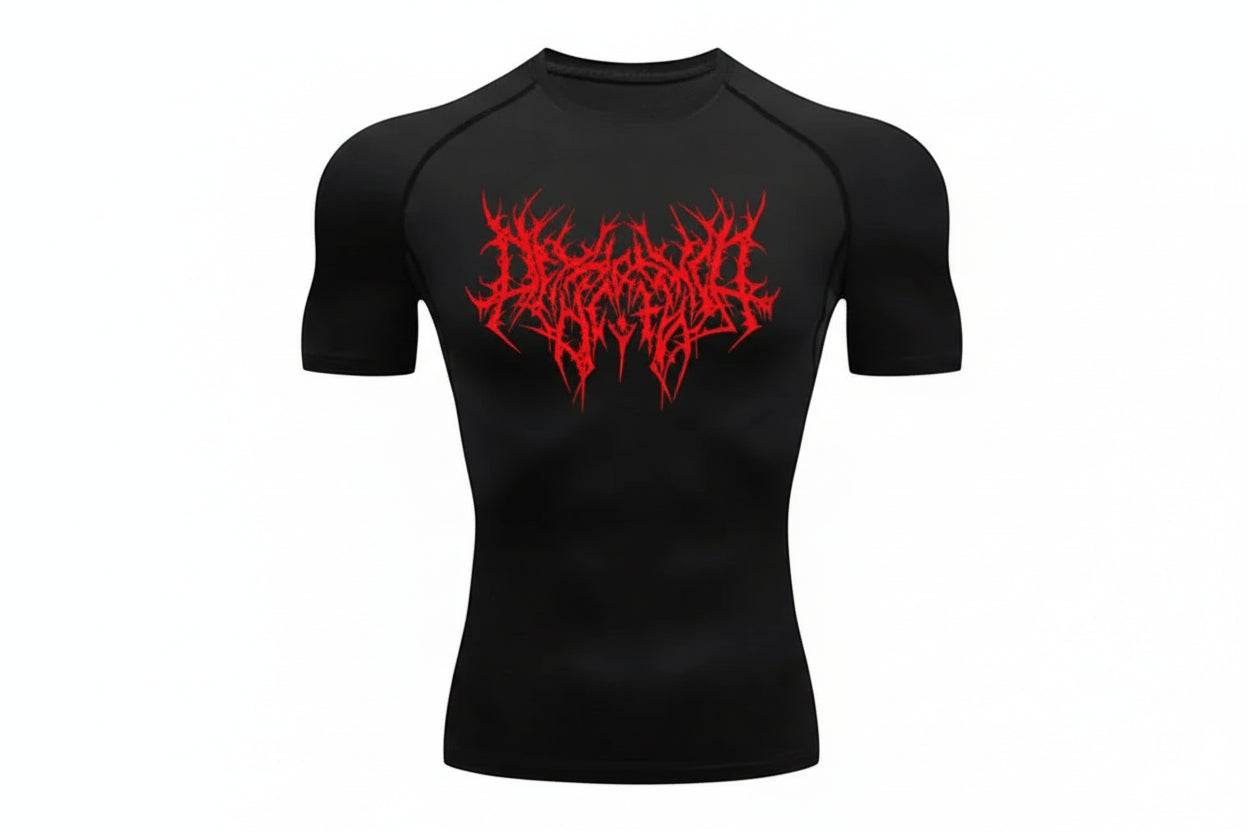 Playera de compresión gótica Y2K